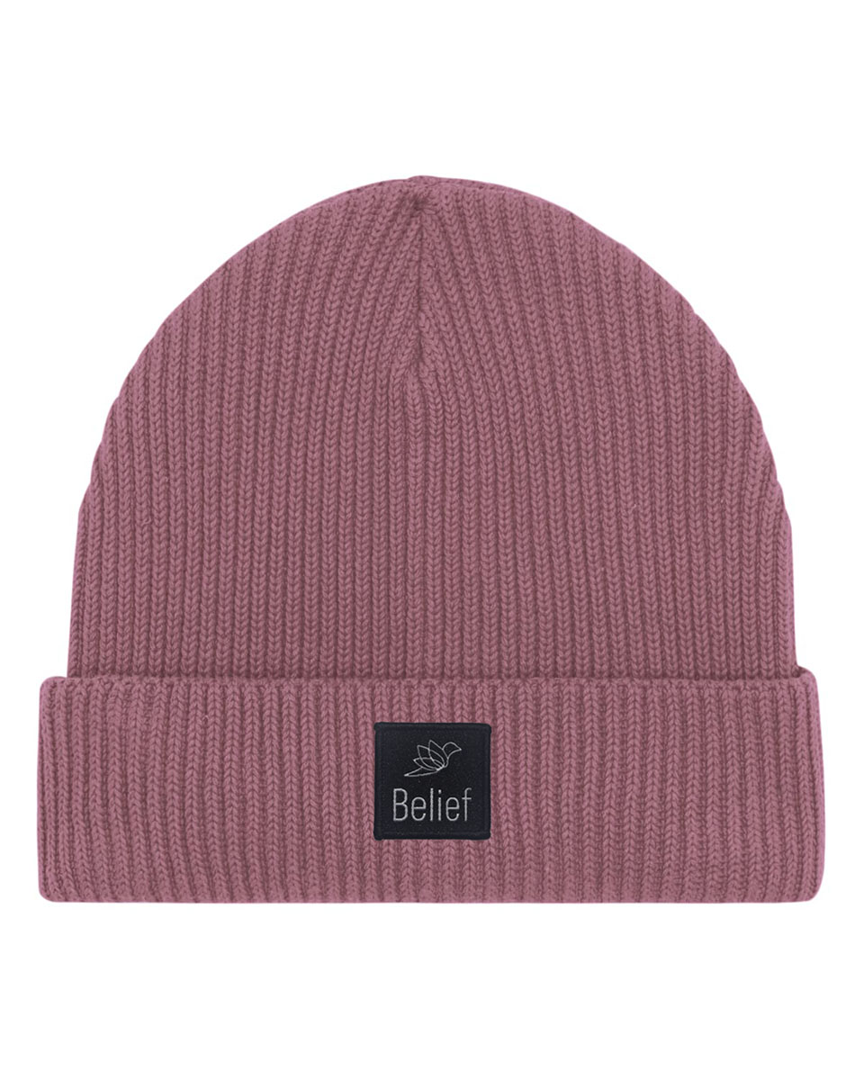 Heather Grey Belief – Organic Cotton Fisherman Beanie - Image 2